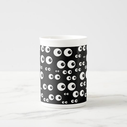 Tasse "Weißes Auge/Schwarzer Hintergrund" (Vorderseite)