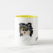 Tasse: Welpenhund Zweifarbige Tasse (Mittel)
