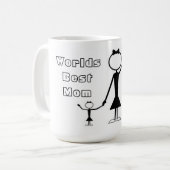 Tasse/Welten Beste Mama mit Mutter und Tochter Kaffeetasse (Vorderseite Links)