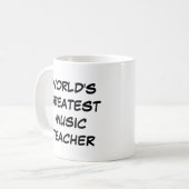 Tasse "Weltgrößter Musiklehrer" (Vorderseite Links)
