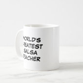 Tasse "Weltgrößter Salsa-Lehrer" (Vorderseite Links)