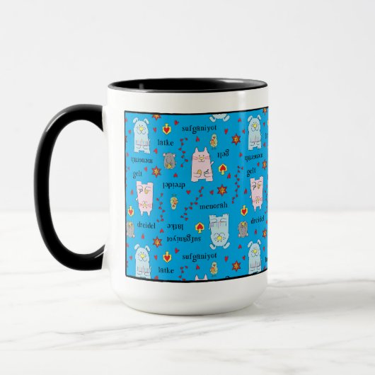 Tasse "Whimsical Hanukkah Pets" (Links)