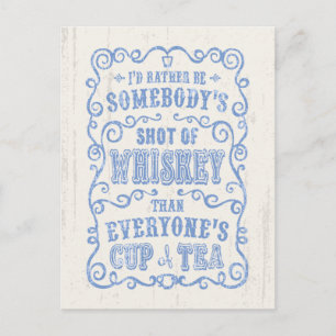 Tasse Whiskey Postkarte