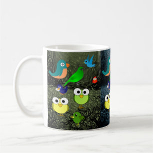 Tasse wild lebender Vogelarten