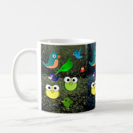 Tasse wild lebender Vogelarten (Links)