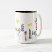 Tasse Wildblume Schmetterling Tasse Frühling (VorderseiteRechts)
