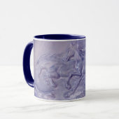 Tasse - Wilde Pferde in Blau (Vorderseite Links)