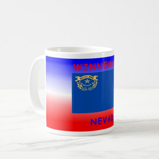 Tasse winnemucca Nevada mit Nevada-Staat flage (Vorderseite Links)
