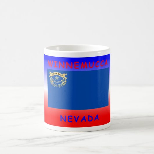 Tasse winnemucca Nevada mit Nevada-Staat flage (Mittel)