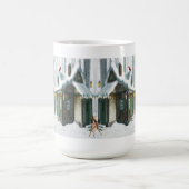 Tasse-Winter Hütte mit Rotwild Kaffeetasse (Mittel)