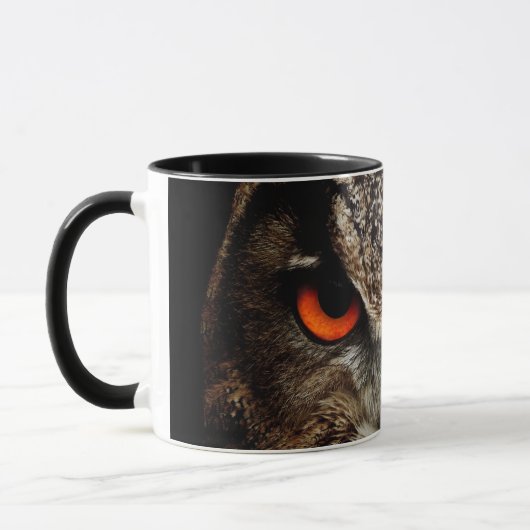 Tasse Wise Owl Bird Eyes Feather Wald Feld (Links)