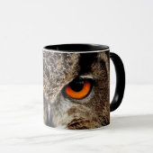 Tasse Wise Owl Bird Eyes Feather Wald Feld (VorderseiteRechts)