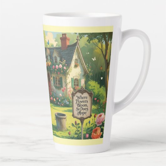 Tasse -Wo Blumen blühen, da blüht auch Hoffnung – (Rechts)