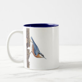 Tasse Wood Nuthatch Bird (Sitta Europaea)