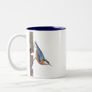 Tasse Wood Nuthatch Bird (Sitta Europaea)