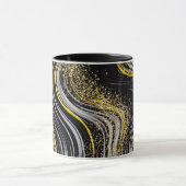 Tasse Wrap: Schwarzer Marmor und Glitzer-Design (Zentrum)