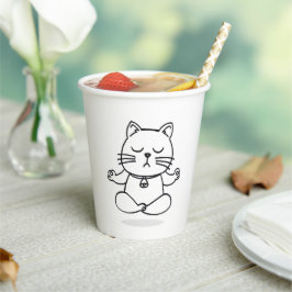 Tasse-Yoga-Katze Pappbecher