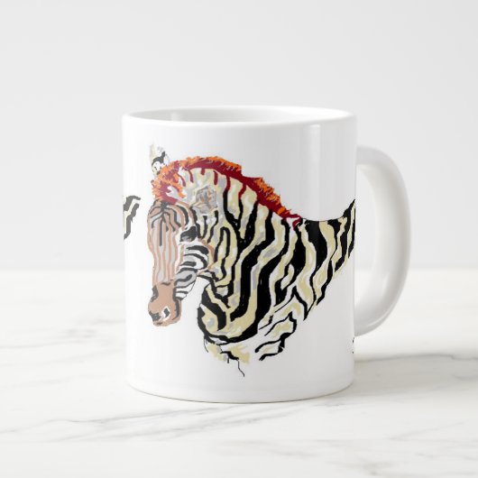 Tasse/Zebra Jumbo-Tasse (Vorderseite Rechts)