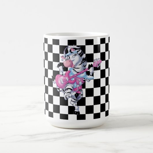 Tasse/Zebra und Checked Kaffeetasse (Mittel)
