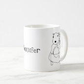 Tasse - Zeichnend Eichhörnchen und Name (VorderseiteRechts)