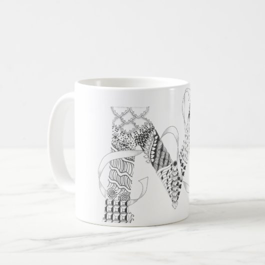 Tasse - Zenletter "M " (Vorderseite Links)