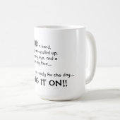 Tasse/Zitat "holen es auf " Kaffeetasse (VorderseiteRechts)