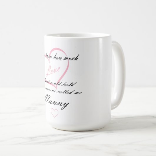 Tasse/Zitat-Kindermädchen Kaffeetasse (VorderseiteRechts)