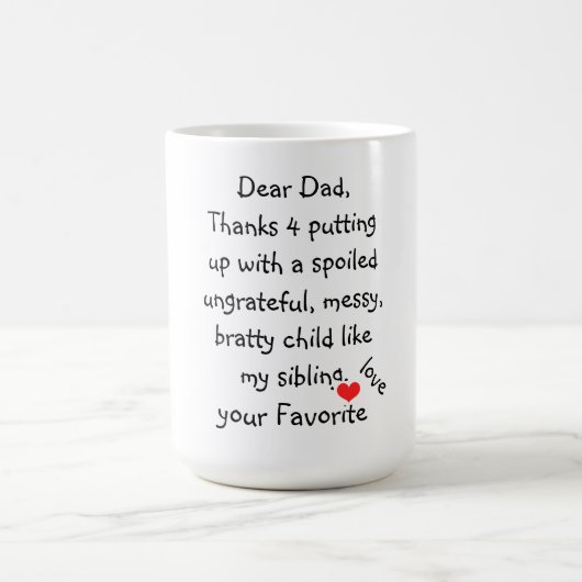 Tasse/Zitat "lieber Vater " Kaffeetasse (Mittel)