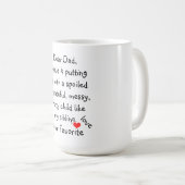 Tasse/Zitat "lieber Vater " Kaffeetasse (VorderseiteRechts)
