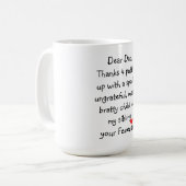 Tasse/Zitat "lieber Vater " Kaffeetasse (Vorderseite Links)
