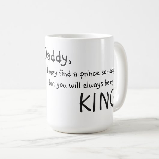 Tasse/Zitat "lieber Vater " Kaffeetasse (VorderseiteRechts)