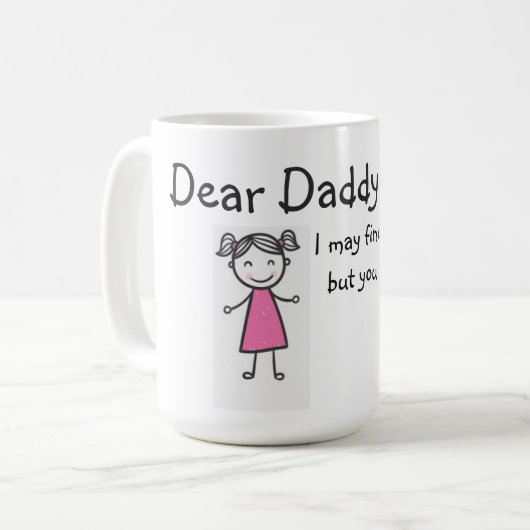 Tasse/Zitat "lieber Vater " Kaffeetasse (Vorderseite Links)