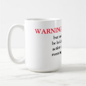 Tasse/Zitat "Warnung" Kaffeetasse (Links)