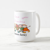 Tasse/Zitat "Wir Liebe Ihnen Großmutter" Kaffeetasse (VorderseiteRechts)