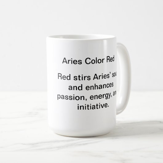 Tasse - Zodiac Color for Aries (VorderseiteRechts)