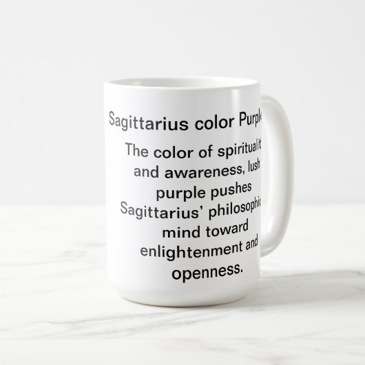 Tasse - Zodiac-Farbe für Sagittarius (VorderseiteRechts)