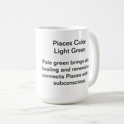 Tasse - Zodiakfarbe für Fische (VorderseiteRechts)