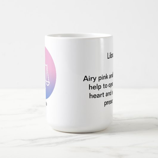 Tasse - Zodiakfarbe für Libra (Mittel)