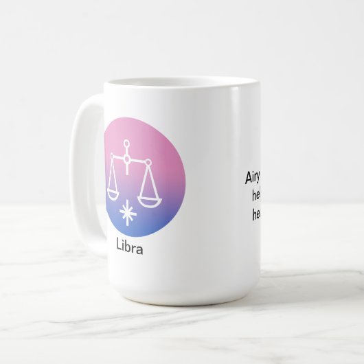 Tasse - Zodiakfarbe für Libra (Vorderseite Links)