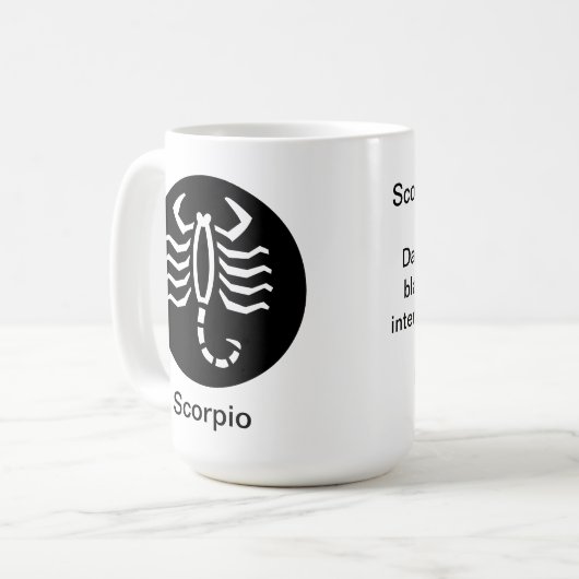 Tasse - Zodiakfarbe für Skorpio (Vorderseite Links)