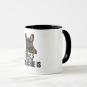 Tasse "Zuhause ist, wo der Frenchie ist" (VorderseiteRechts)