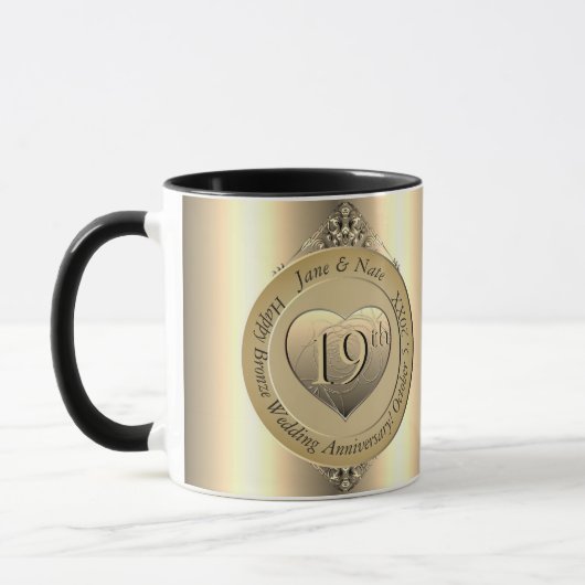 Tasse zum 19. Geburtstag der Bronze (Links)