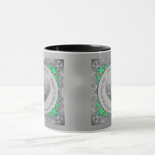 Tasse zum 20. Emerald Wedding (Zentrum)