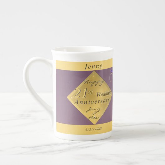 Tasse zum 21. Hochzeitstag (Links)
