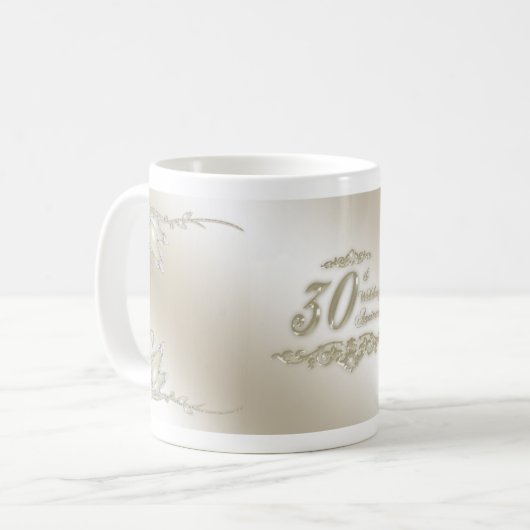 Tasse zum 30. Hochzeitstag (Vorderseite Links)