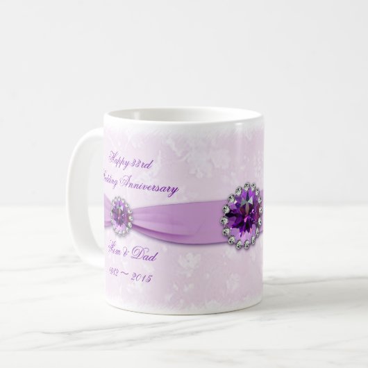 Tasse zum 33. Hochzeitstag (Vorderseite Links)