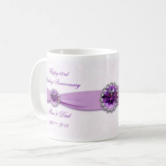 Tasse zum 33. Hochzeitstag (Vorderseite Links)