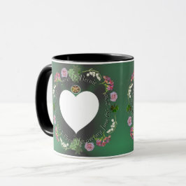 Tasse zum 4. Geburtstag von Frucht und Blumen