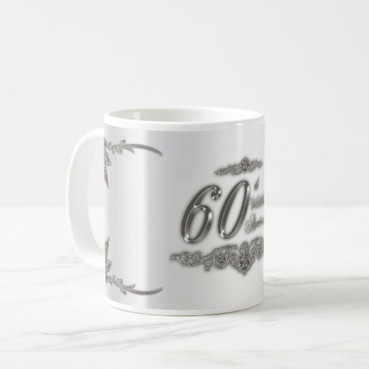 Tasse zum 60. Hochzeitstag (Vorderseite Links)