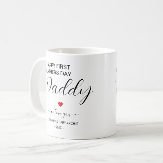 Tasse zum Ersten Vatertag (Vorderseite Links)